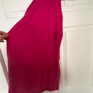 Vibrant Pink Kids Casual Dress